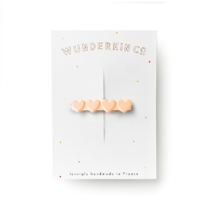 [Wunderkin Co] heart clip - peach