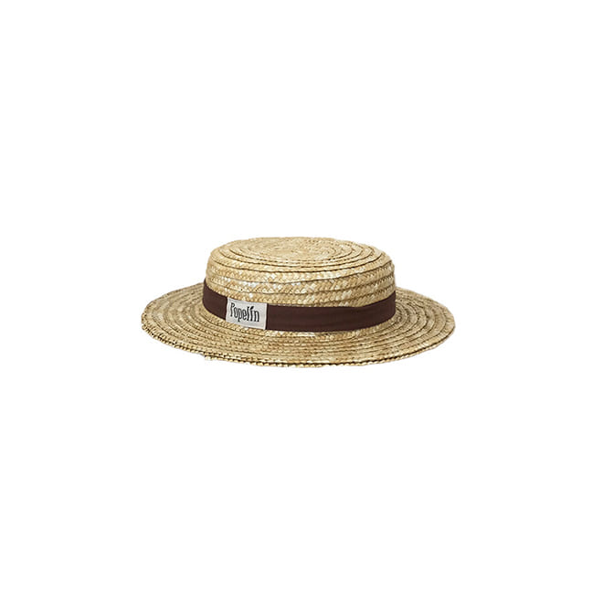 [Popelin] Brown Natural straw hat