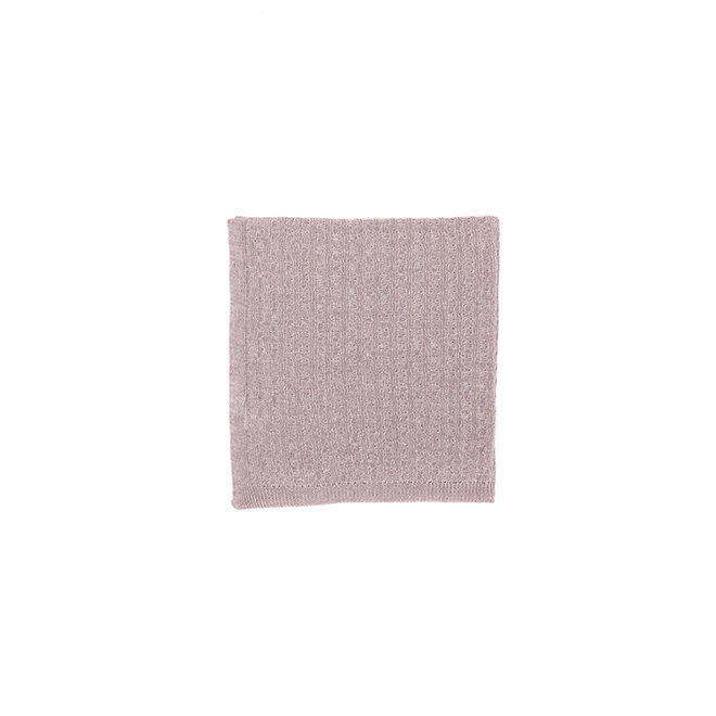 [TUN TUN] 23SS-55　Pointelle Blanket - Lilac marl