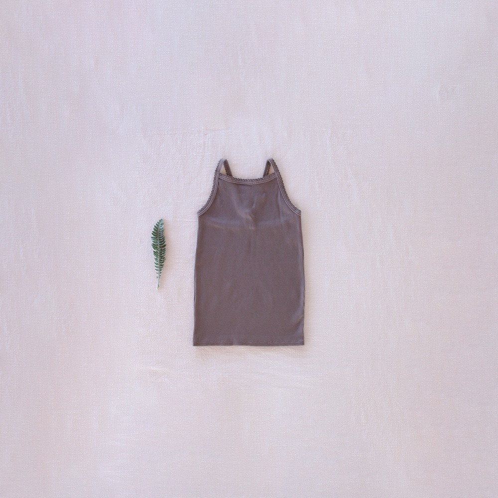 [Iver and Isla] 24SS - 19　ribbed camisole - silt