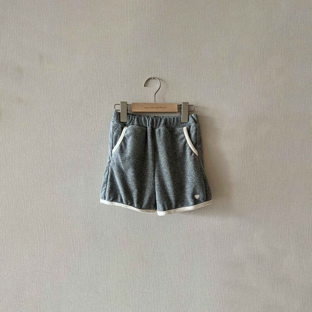 [mes kids des fleurs] 24SS - 25　shorts - grey